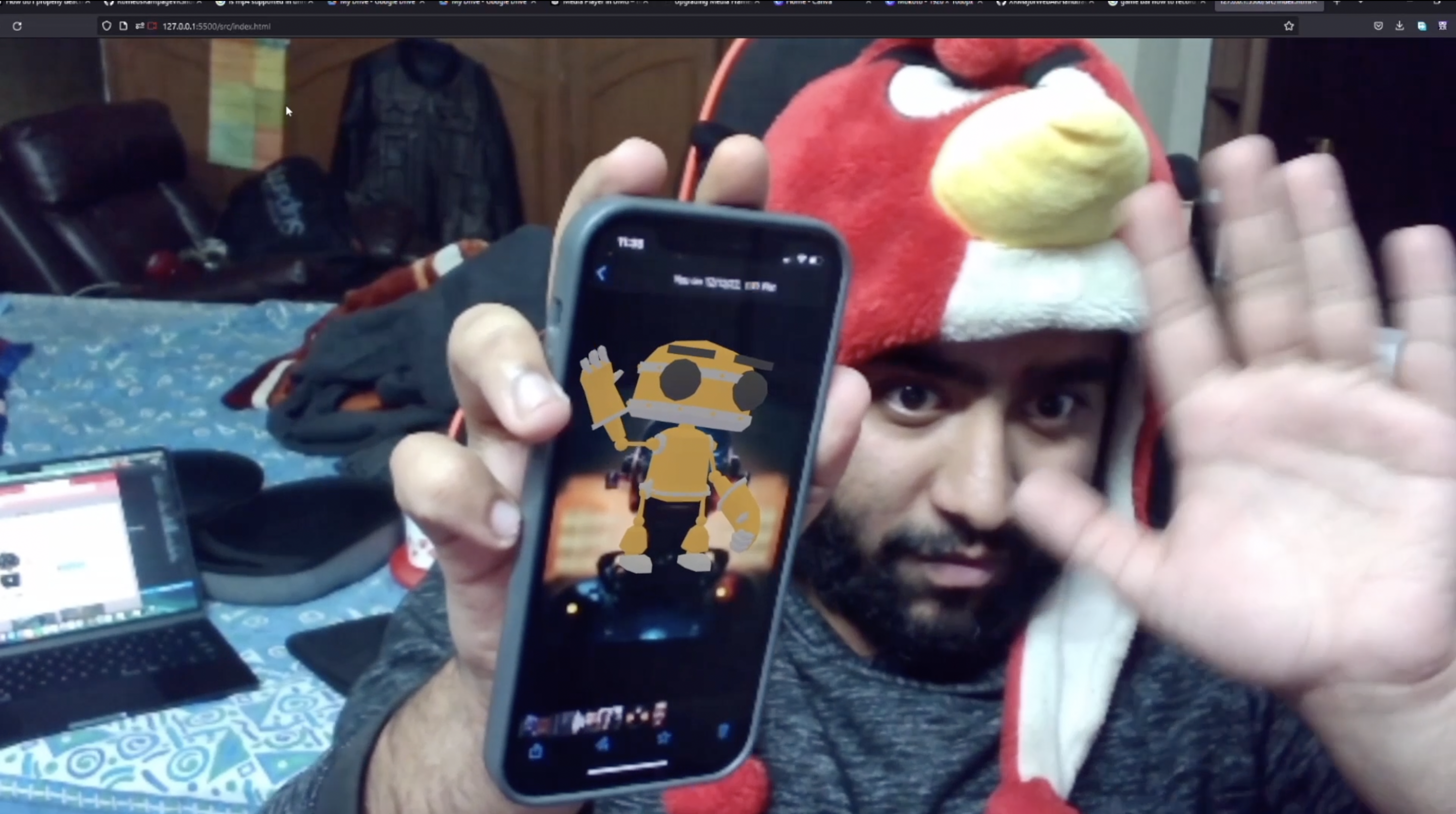 Web AR HandTracking and Image Tracking App | Sidhant Gumber